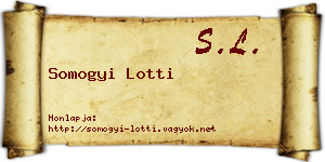 Somogyi Lotti névjegykártya
